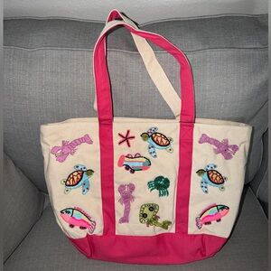 NEW America and Beyond Beaded Tote - Sea Creatures (Large)
